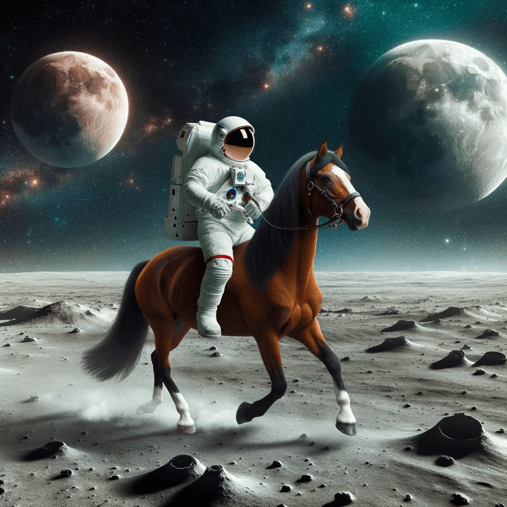 an astronaut riding a horse 1